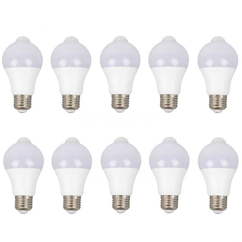 5W 7W 9W E27 Led pirn PIR liikumisanduri tuli 110V 220V automaatne Smart Led PIR infrapuna korpuse valgus AC 85-265V liikumisanduri lamp