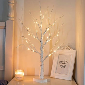 LEDs Birch Tree Light Glowing Branch Light Нощна LED светлина, подходяща за домашна спалня, сватбено парти, коледна украса