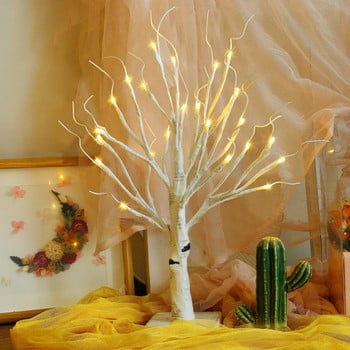 LEDs Birch Tree Light Glowing Branch Light Нощна LED светлина, подходяща за домашна спалня, сватбено парти, коледна украса