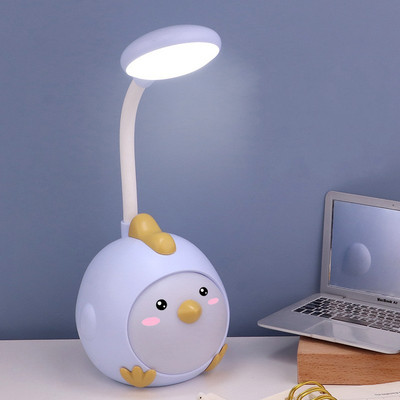 Επιτραπέζιο φωτιστικό LED Cute Chick Cartoon Επιτραπέζιο φωτιστικό για τα μάτια Προστασία ματιών Λάμπες ανάγνωσης Επαναφορτιζόμενο φως νύχτας κρεβατοκάμαρας τριών λειτουργιών για παιδιά