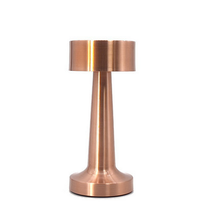 Lampă de masă metalică retro Decorație tactilă pentru bar cafea Lumină de masă fără fir LED, lumini de noapte reîncărcabile, lampă de birou pentru dormitor