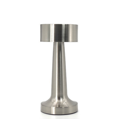 Lampă de masă metalică retro Decorație tactilă pentru bar cafea Lumină de masă fără fir LED, lumini de noapte reîncărcabile, lampă de birou pentru dormitor