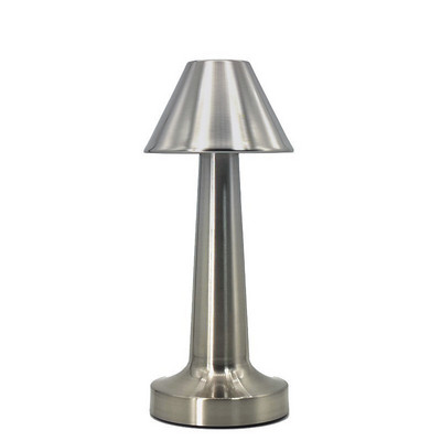 Lampă de masă metalică retro Decorație tactilă pentru bar cafea Lumină de masă fără fir LED, lumini de noapte reîncărcabile, lampă de birou pentru dormitor