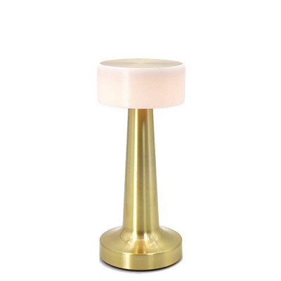 Lampă de masă metalică retro Decorație tactilă pentru bar cafea Lumină de masă fără fir LED, lumini de noapte reîncărcabile, lampă de birou pentru dormitor