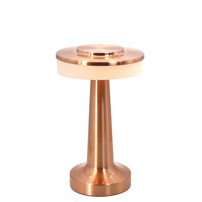 Lampă de masă metalică retro Decorație tactilă pentru bar cafea Lumină de masă fără fir LED, lumini de noapte reîncărcabile, lampă de birou pentru dormitor