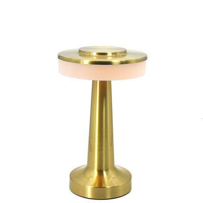 Lampă de masă metalică retro Decorație tactilă pentru bar cafea Lumină de masă fără fir LED, lumini de noapte reîncărcabile, lampă de birou pentru dormitor