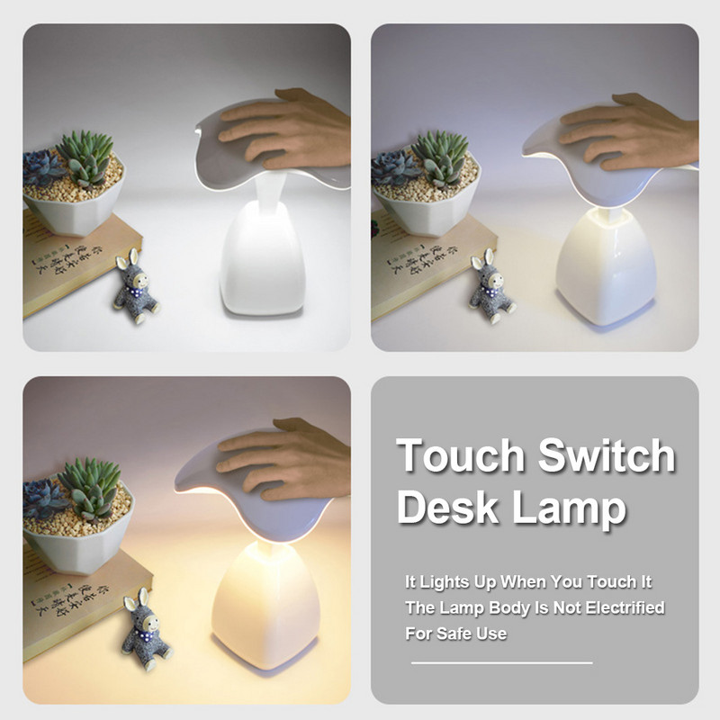 Gomba érintős asztali lámpa Szemvédelem Tanulási LED-es, csatlakoztatható diákkollégiumi olvasólámpa Ajándéklámpa Lámpa Asztal hálószobához