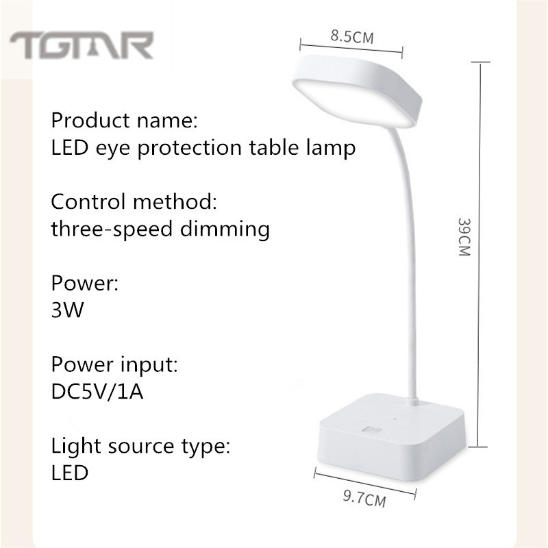 ÚJ LED Szemvédő Asztali lámpa USB töltő Érintős Tompítás Összecsukható Éjszakai lámpa Gyermek olvasó asztali lámpa Gyermek ajándék