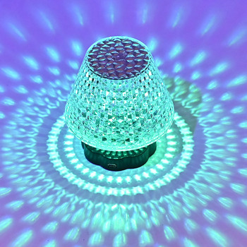 LED кристална настолна лампа Светлинен проектор 3/16 цвята сензорно/дистанционно регулируема диамантена атмосферна светлина USB романтична нощна лампа