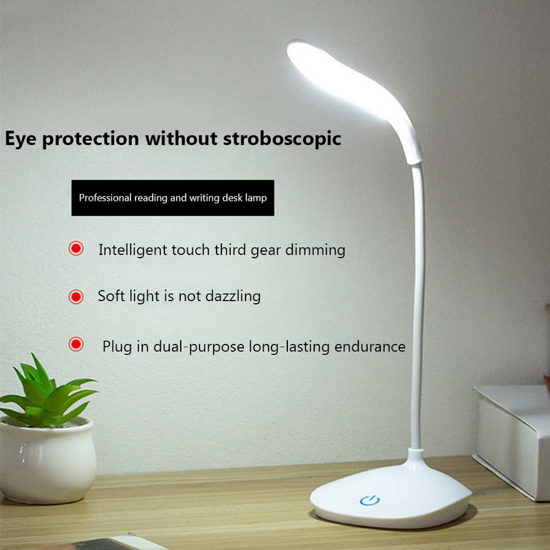 Lampă de birou cu LED Lămpi de masă cu USB Protecția ochilor, reglabilă la atingere, pentru dormitor pentru copii, lampă de noptieră, pliabilă, pentru dormitor, pentru lectură.