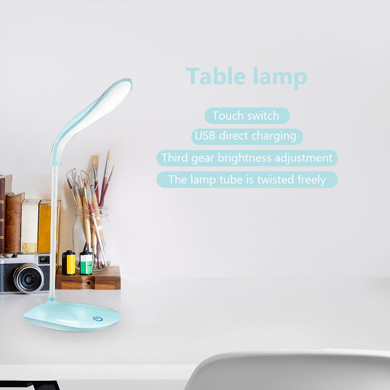 Lampă de birou cu LED Lămpi de masă cu USB Protecția ochilor, reglabilă la atingere, pentru dormitor pentru copii, lampă de noptieră, pliabilă, pentru dormitor, pentru lectură.