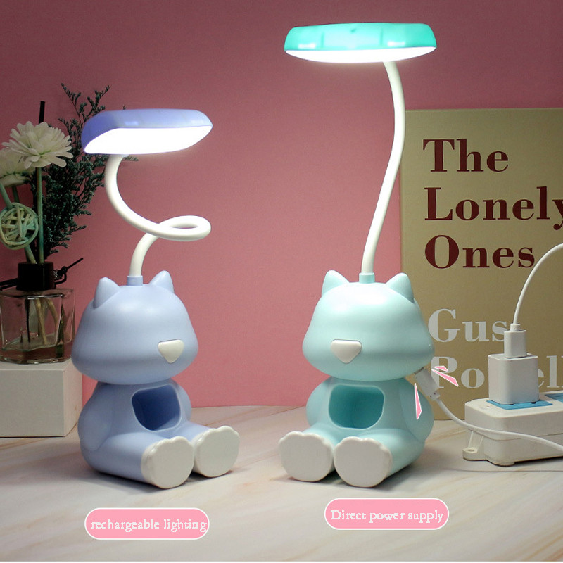 Galda lampa Biroja spilgts galda apgaismojums LED mini zoss kakla uzlādējamas galda laternas studentu mācību grāmatu lasīšanai