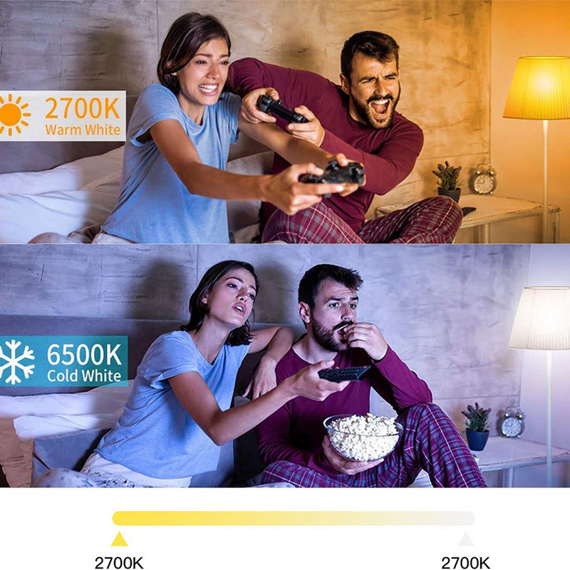 HomeKit Smart LED Lights spuldze 9W E27 WiFi RGB+CW aptumšojama krāsaina lampa Cozylife APP vadība darbojas ar Alice Alexa Google Siri