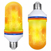 2023 Efect de flacără E27 Bec LED Foc pâlpâitor Lampă de perete cu LED pentru petrecere, grădină, curte, lumini decor de Crăciun, fiolă de 9 W