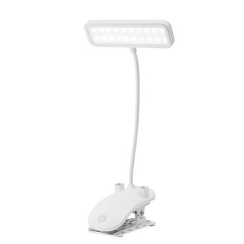 Държач за писалка с клипс Настолна лампа USB акумулаторна нощна лампа за спалня LED настолни лампи Учебна лампа за четене Лампа за книги Lampara