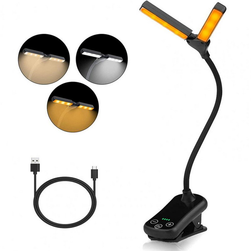 Laualamp C-tüüpi lugemislamp Hämardatav lugemislamp, kompaktne klambriga lambi ühiselamu tarvik