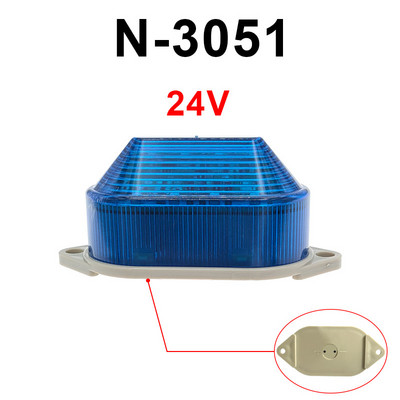 N-3051 indikatoriaus lemputė Blyksčio signalo įspėjamoji lemputė Maža lemputė Mirksi lemputė Apsaugos signalizacija 12V 24V 220V LED IP44