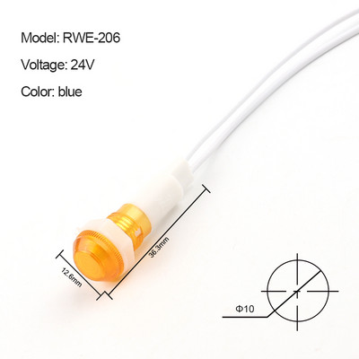 5 vnt. montavimas neoninės indikatoriaus signalinės lempos skydelis raudonas žalias geltonas žibintas 380 V 220 V 12 V / 24 V DC XD 10 mm pilotinis vadovas