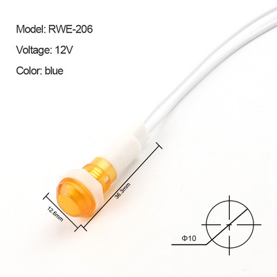 5 vnt. montavimas neoninės indikatoriaus signalinės lempos skydelis raudonas žalias geltonas žibintas 380 V 220 V 12 V / 24 V DC XD 10 mm pilotinis vadovas