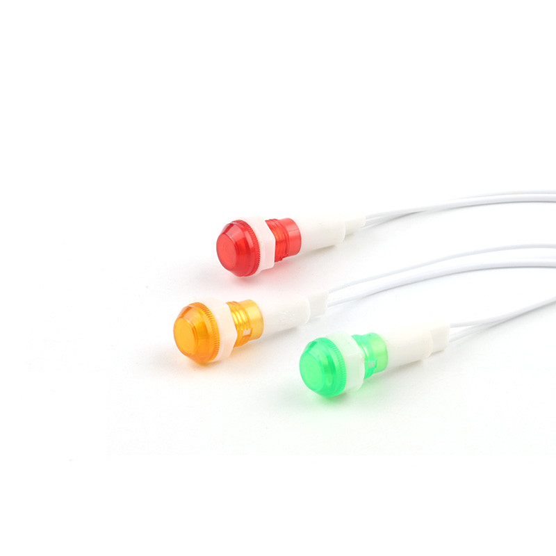 5 vnt. montavimas neoninės indikatoriaus signalinės lempos skydelis raudonas žalias geltonas žibintas 380 V 220 V 12 V / 24 V DC XD 10 mm pilotinis vadovas