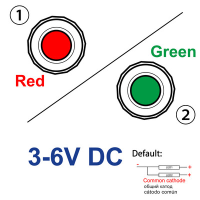 Nemokamas pristatymas LED metalinis indikatorius 8 mm vandeniui atsparus signalinės lempos taškas su viela Raudona Geltona Mėlyna Žalia Dviejų spalvų indikatorius DC 24