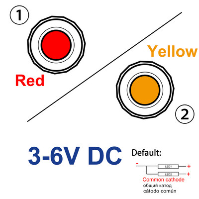 Nemokamas pristatymas LED metalinis indikatorius 8 mm vandeniui atsparus signalinės lempos taškas su viela Raudona Geltona Mėlyna Žalia Dviejų spalvų indikatorius DC 24