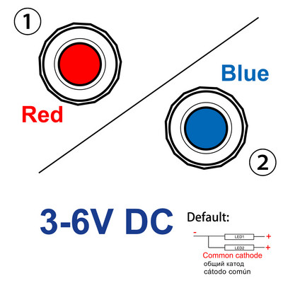 Nemokamas pristatymas LED metalinis indikatorius 8 mm vandeniui atsparus signalinės lempos taškas su viela Raudona Geltona Mėlyna Žalia Dviejų spalvų indikatorius DC 24