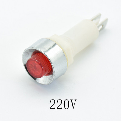 5 vnt Signalinės lempos skydelio tvirtinimas Neoninis indikatorius Raudona Žalia Geltona Žibintai 220V 12V/24VDC 10mm NHC Pilot Guiding