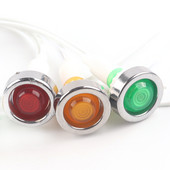 5PCS Насочваща сигнална лампа 12V 24V 220V 380V 10mm Индикатор за захранване Монтаж на панел Червен Зелен Жълт LED индикатор Монтажен отвор 10mm