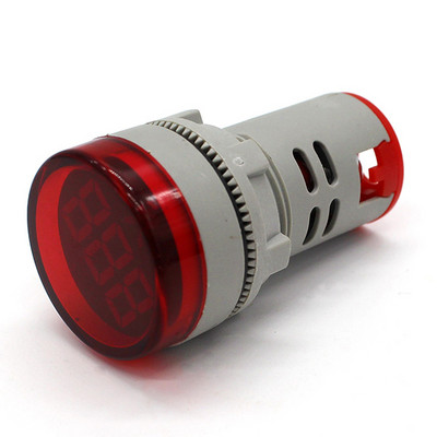 Mini LED skaitmeninis ekranas voltmetras kintamoji srovė 60V-500V skaitmeninio ekrano indikatoriaus diafragma 22mm signalinė lempa