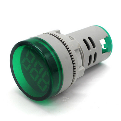 Mini LED skaitmeninis ekranas voltmetras kintamoji srovė 60V-500V skaitmeninio ekrano indikatoriaus diafragma 22mm signalinė lempa