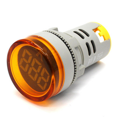 Mini LED skaitmeninis ekranas voltmetras kintamoji srovė 60V-500V skaitmeninio ekrano indikatoriaus diafragma 22mm signalinė lempa