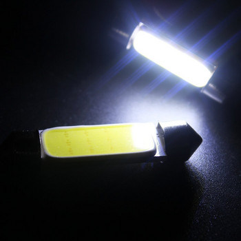 10Pcs LED COB крушка Вътрешна светлина за четене 31mm 36mm 39mm 42mm Автомобилна интериорна лампа 1.5W DC12V куполни светлини Лампи за табели Крушка