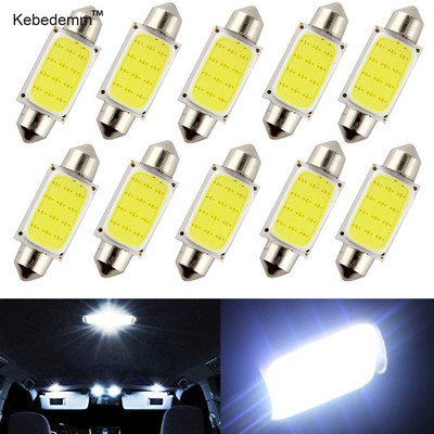 10 ks LED COB žiarovky do interiéru, čítacie svetlo 31 mm, 36 mm, 39 mm, 42 mm, lampa do interiéru auta 1,5 W DC12V, stropné svetlá, žiarovka
