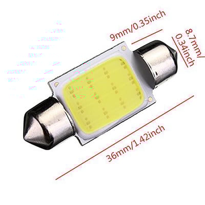 10 buc. Bec LED COB Lumină interioară de citire 31mm 36mm 39mm 42mm Lampă interioară mașină 1.5W DC12V Lumini de cupolă Lămpi de placă Bec