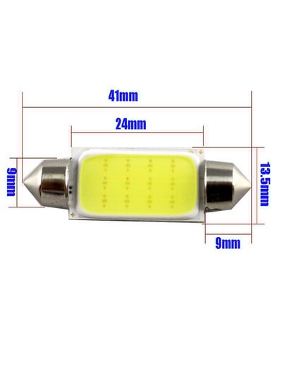 10 buc. Bec LED COB Lumină interioară de citire 31mm 36mm 39mm 42mm Lampă interioară mașină 1.5W DC12V Lumini de cupolă Lămpi de placă Bec