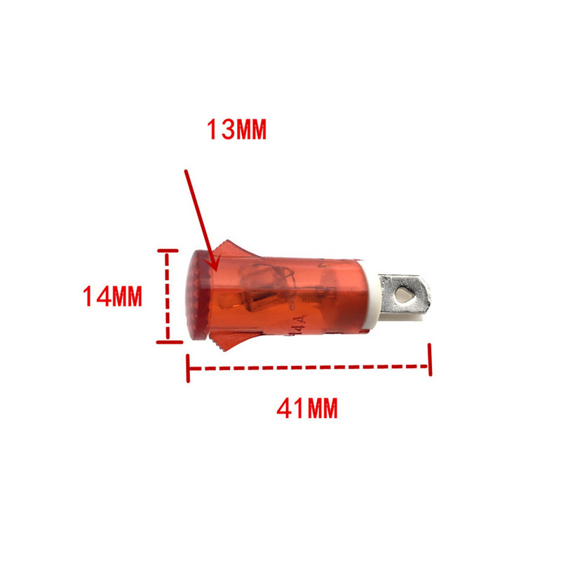 5 bucăți 13 mm 220 V Indicator blocat Lampă pilot pentru dulap de dezinfecție/încălzitor de apă/indicator de putere congelator MDX-14A Putere