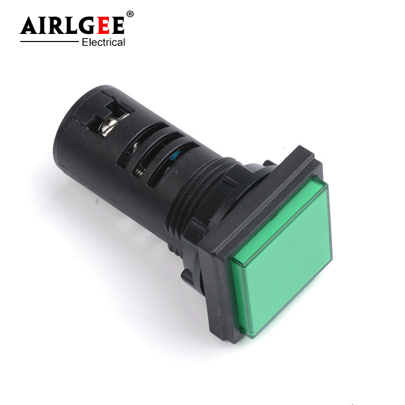 1 buc. AD16-22F de înaltă calitate roșu verde galben albastru alb LED indicator luminos de semnal pătrat 220V 12v 24V deschidere de instalare 22MM