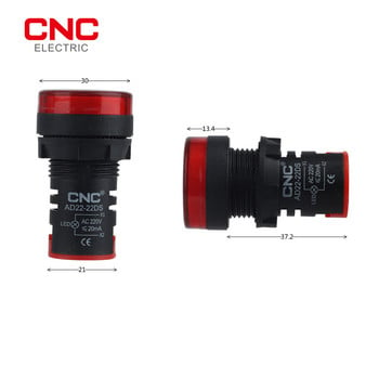 CNC AD22-22DS 30mm βάση πάνελ LED Power Electronic Indicator Pilot 5 Colors Signal Light Lamp AC220V