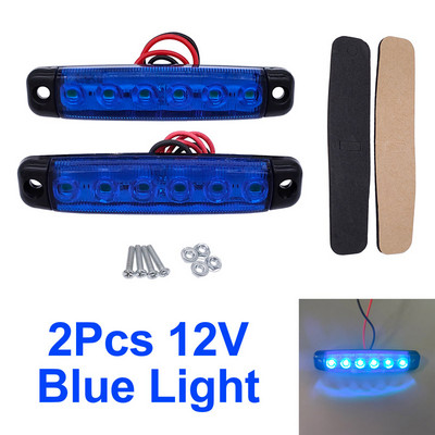 2db 6LED 12V/24V teherautó utánfutó oldalsó jelzőfények Hátsó lámpa Autófék hátsó kiemelés hátsó lámpa figyelmeztető lámpa