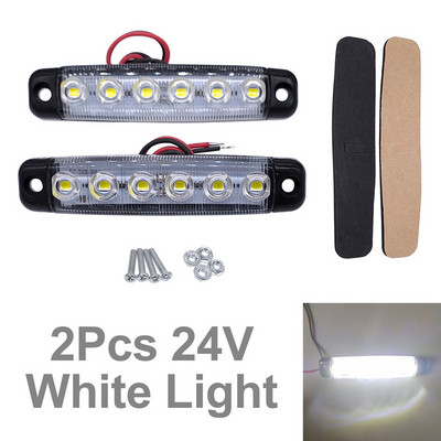 2db 6LED 12V/24V teherautó utánfutó oldalsó jelzőfények Hátsó lámpa Autófék hátsó kiemelés hátsó lámpa figyelmeztető lámpa