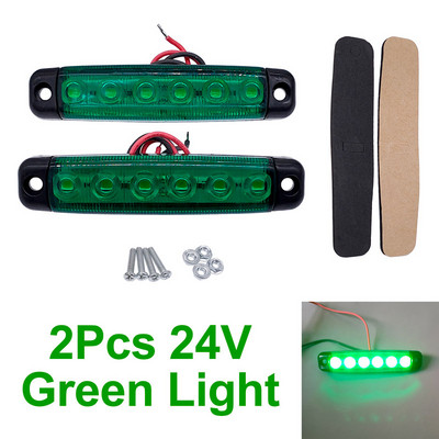 2db 6LED 12V/24V teherautó utánfutó oldalsó jelzőfények Hátsó lámpa Autófék hátsó kiemelés hátsó lámpa figyelmeztető lámpa