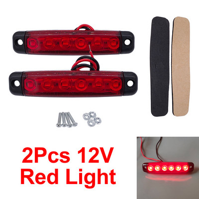 2db 6LED 12V/24V teherautó utánfutó oldalsó jelzőfények Hátsó lámpa Autófék hátsó kiemelés hátsó lámpa figyelmeztető lámpa