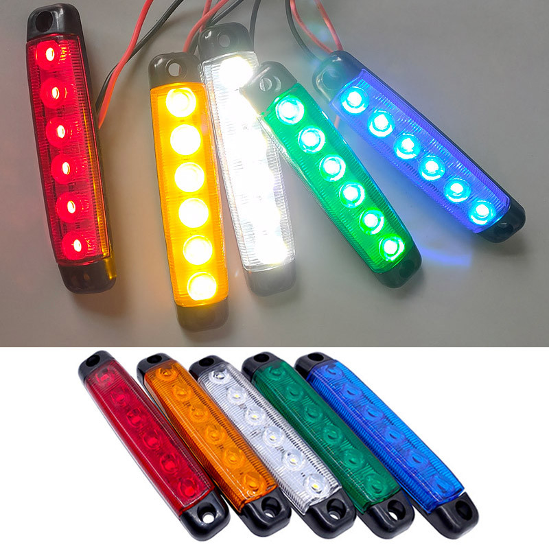 2db 6LED 12V/24V teherautó utánfutó oldalsó jelzőfények Hátsó lámpa Autófék hátsó kiemelés hátsó lámpa figyelmeztető lámpa