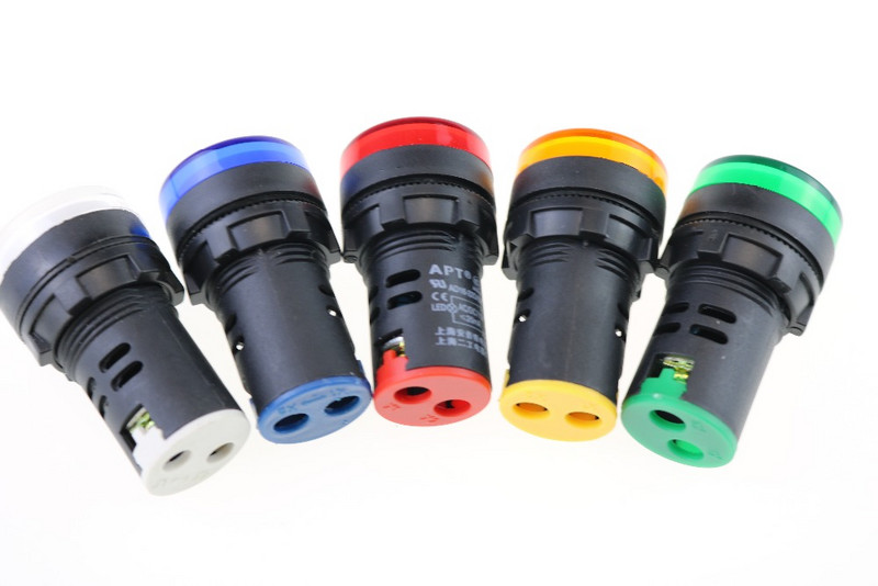 Jelzőlámpa AD16-22DS 220V LED jelzőlámpa Piros/zöld/Huang/kék/fehér jelzőlámpák