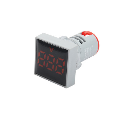 22mm AC60-500V LED цифров квадратен волтметър волтаметър индикатор пилотна светлина Червен Жълт Зелен Син Бял