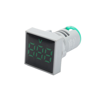 22mm AC60-500V LED цифров квадратен волтметър волтаметър индикатор пилотна светлина Червен Жълт Зелен Син Бял