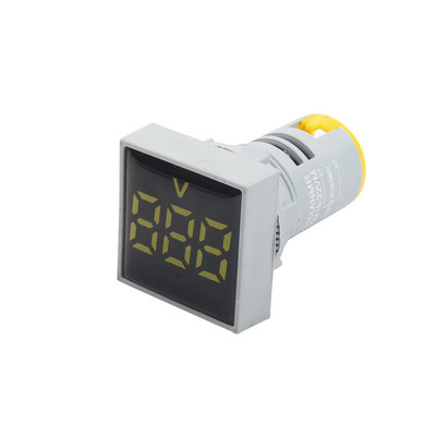 22mm AC60-500V LED цифров квадратен волтметър волтаметър индикатор пилотна светлина Червен Жълт Зелен Син Бял