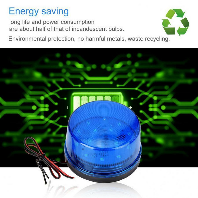 12 V-os LED-es villogó vészhelyzeti forgó forgalmi jelzés autó vaku jelzőfény LED narancssárga kék piros villogó autó figyelmeztető lámpa