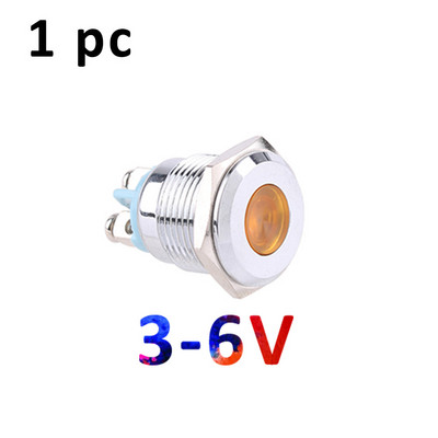 16mm metalinis indikatorius 3V 12V 24V 220V minkšta šviesa LED vandeniui atsparus maitinimo indikatorius su varžto gnybtu Raudona Mėlyna Žalia Balta